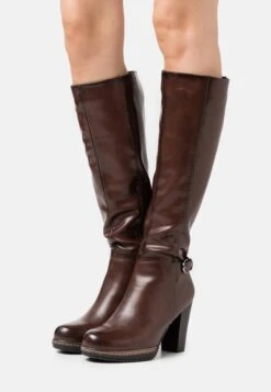 Anna Field High Heeled Boots - Dark Brown