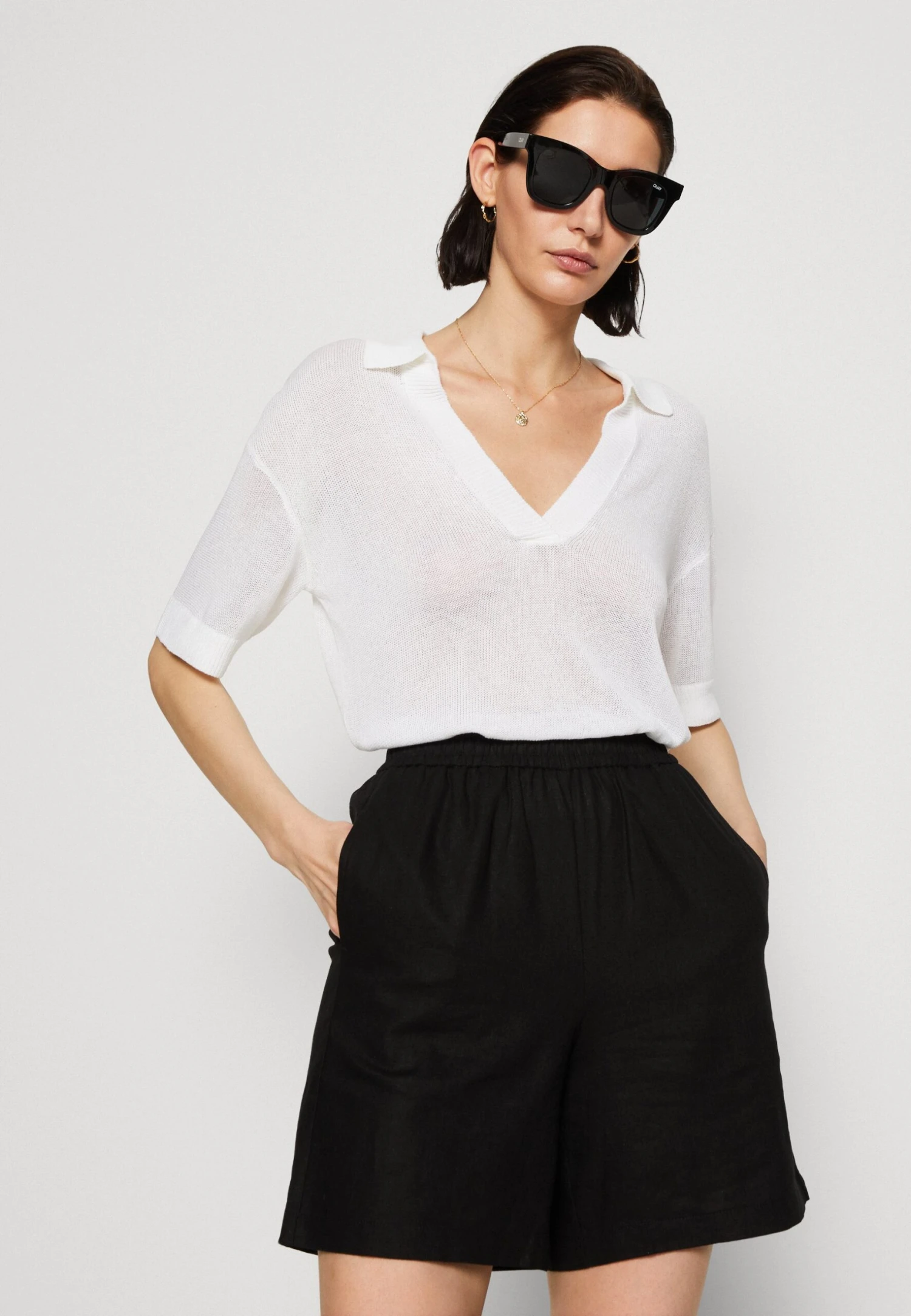 Anna Field Linen Mix - Shorts - Black 4 Anna Field Linen Mix - Shorts - Black - Image 4