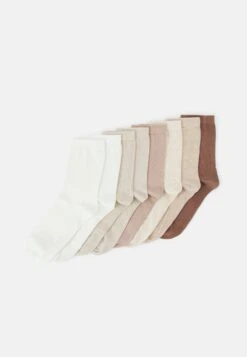 Anna Field 8 Pack - Socks - White/Sand/Camel