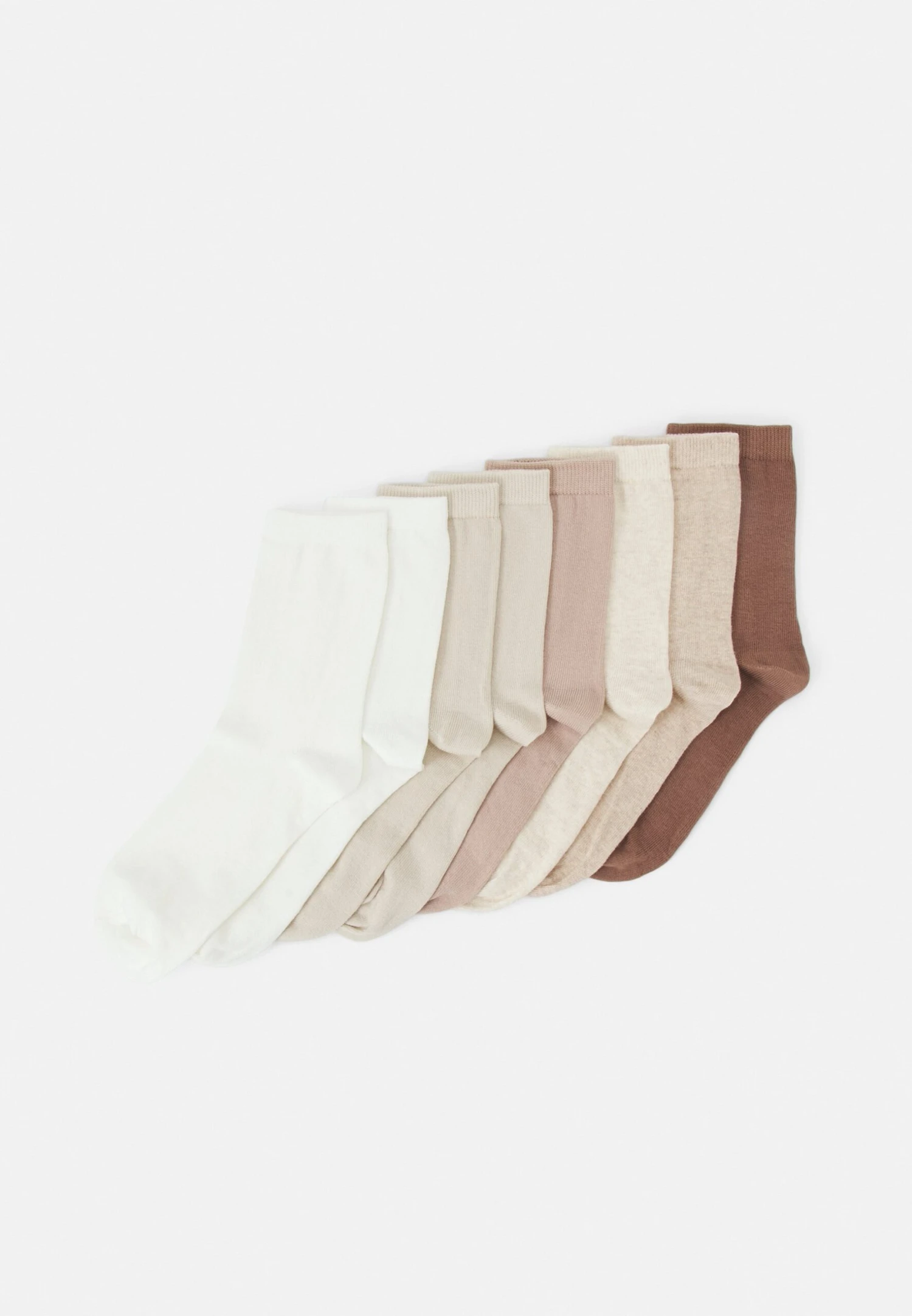 Anna Field 8 Pack - Socks - White/Sand/Camel 1 Anna Field 8 Pack - Socks - White/Sand/Camel