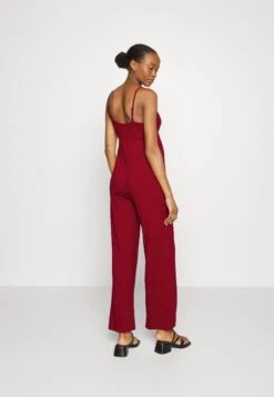 Strappy Drappy Cintered- Jumpsuit - Dark Red -Fashion Shop d7cda58085144bcabd572b4af95a1e81