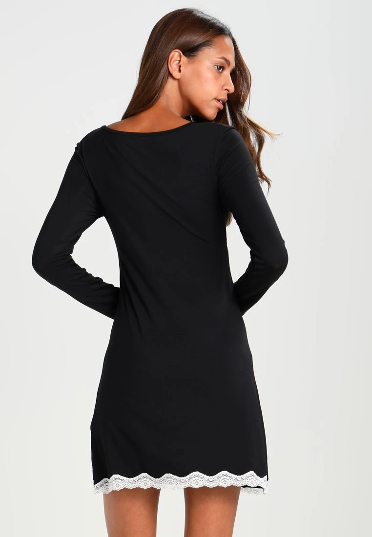 Anna Field Heidi Long Sleeves Viscose Nightdress - Nightie - Black 3 Anna Field Heidi Long Sleeves Viscose Nightdress - Nightie - Black - Image 3