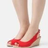 Anna Field Wedge Sandals - Red