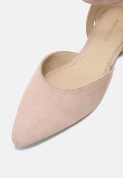 Anna Field Leather - Ankle Strap Ballet Pumps - Beige -Fashion Shop e148aa16a12743b7a81b2bfd8a16a906