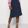 Anna Field Plisse A-Line Mini Skirt - A-Line Skirt - Maritime Blue