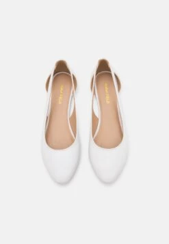 Leather- Ballet Pumps - White -Fashion Shop e8b6ba7bbb364e73af4a48491b44c794