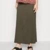 Maternity Maxi Skirt With Drawstring Waistband - Maxi Skirt - 606 - Khaki