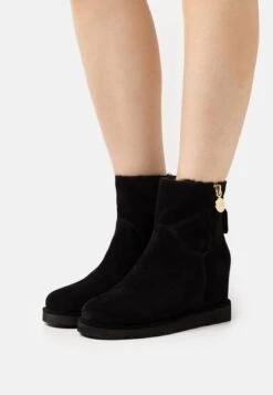 Anna Field Leather Winter Boot - Ankle Boots - Black