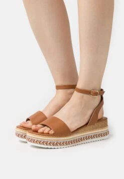 Anna Field Platform Sandals - Cognac