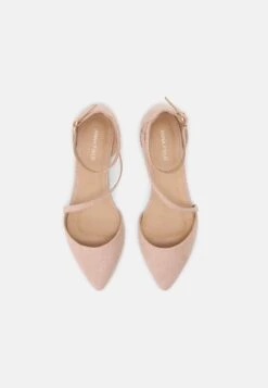 Ankle Strap Ballet Pumps - Light Pink 12 Ankle Strap Ballet Pumps - Light Pink -Fashion Shop fd7d1800014d4775937ff39253931f01